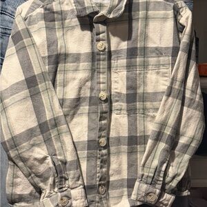 Zara Gray and Cream Checkered Shirt